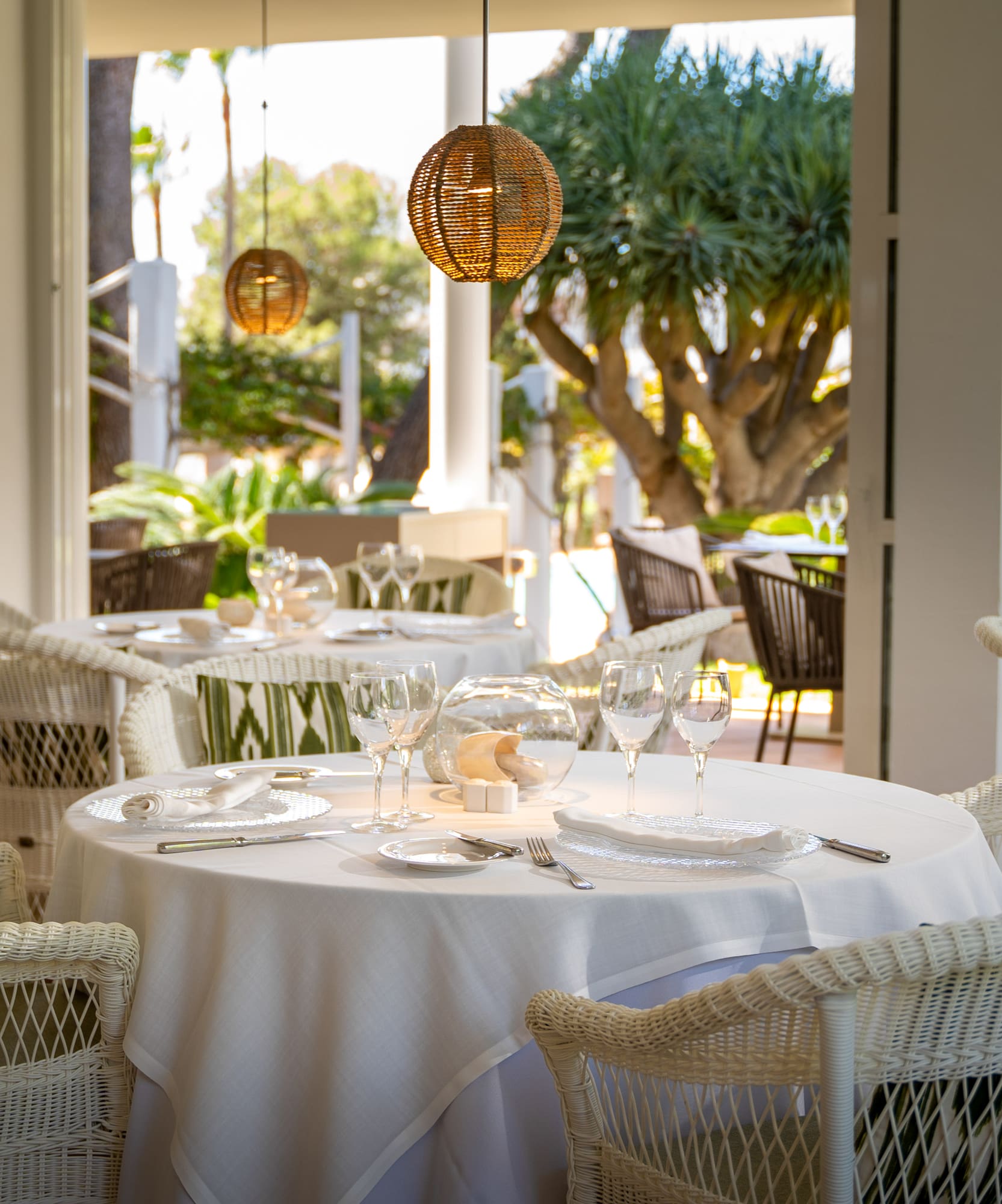 a table set up for a meal