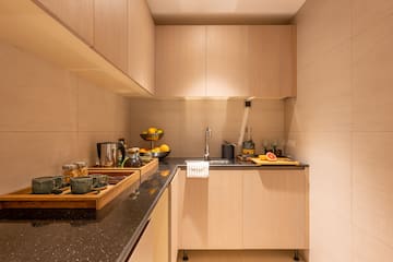 a kitchen with a sink and countertop