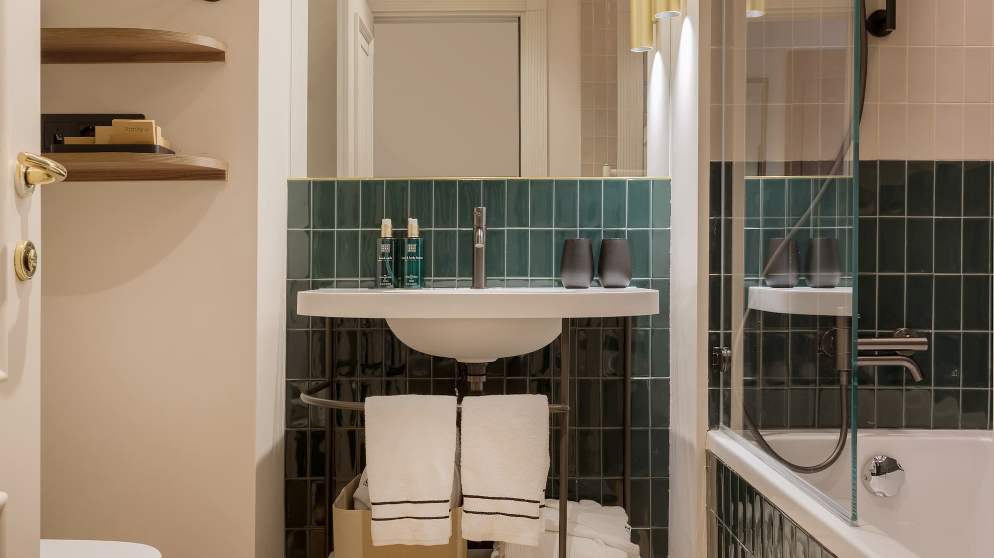 a bathroom with a sink and bathtub