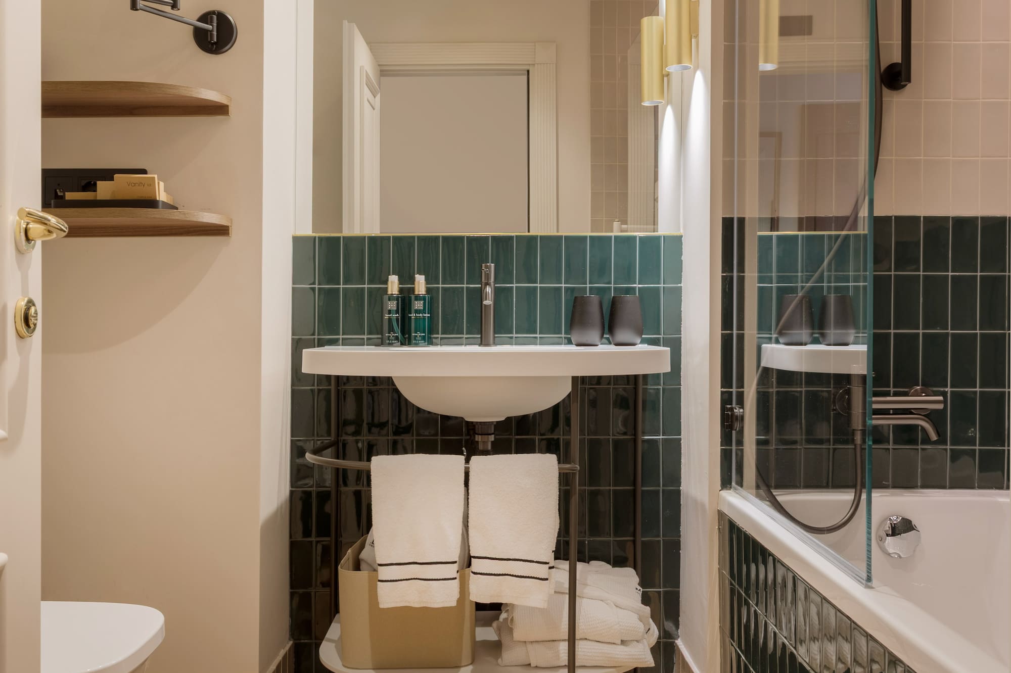 a bathroom with a sink and bathtub