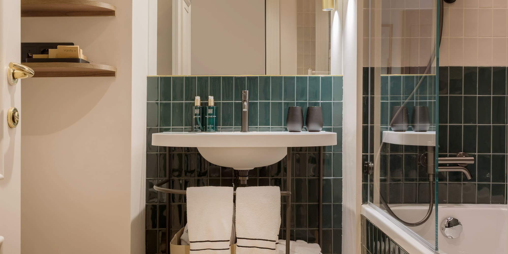 a bathroom with a sink and bathtub