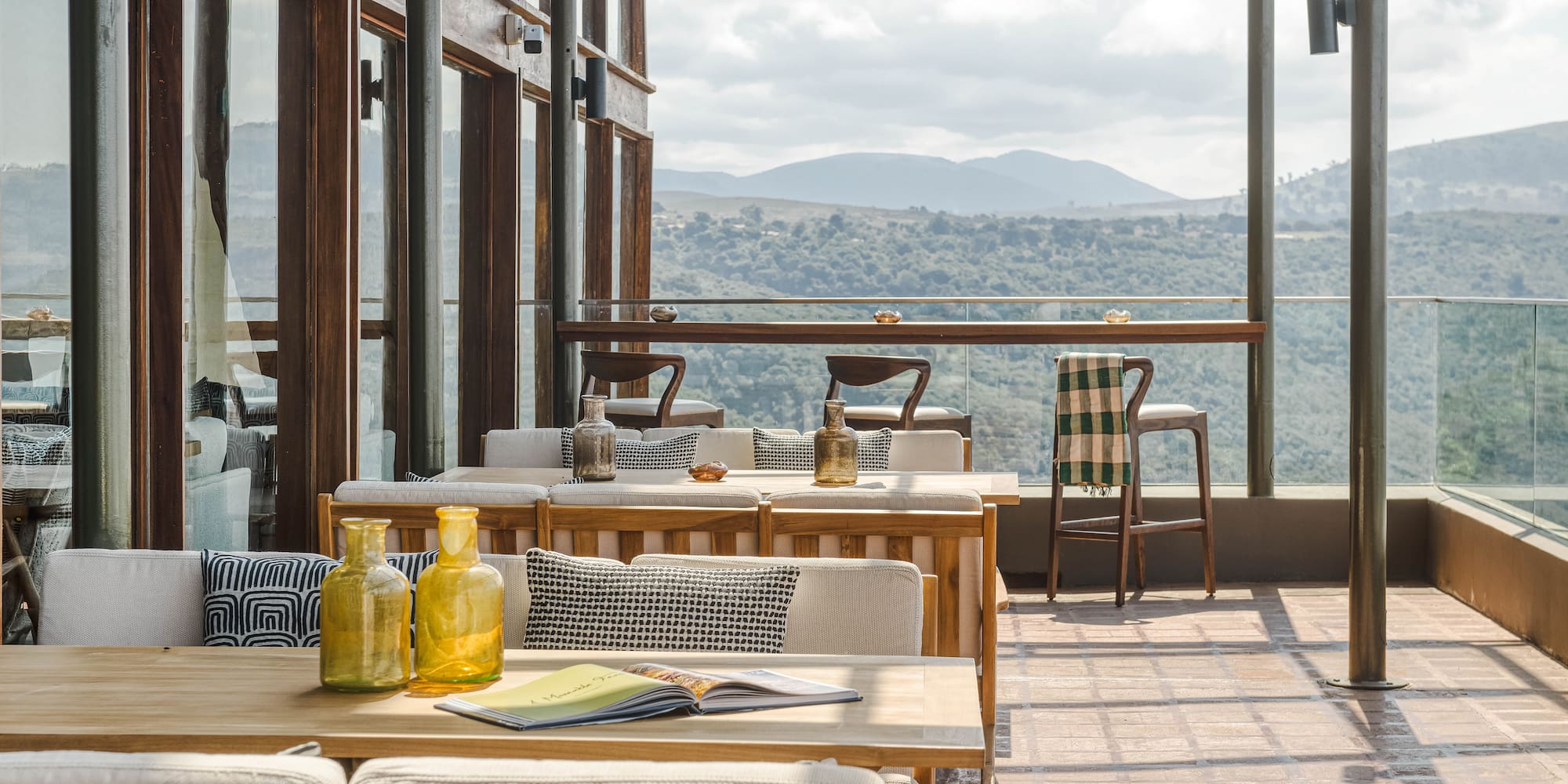 a room with tables and chairs