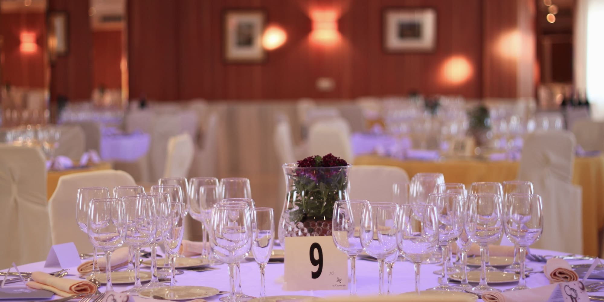 a table set for a banquet