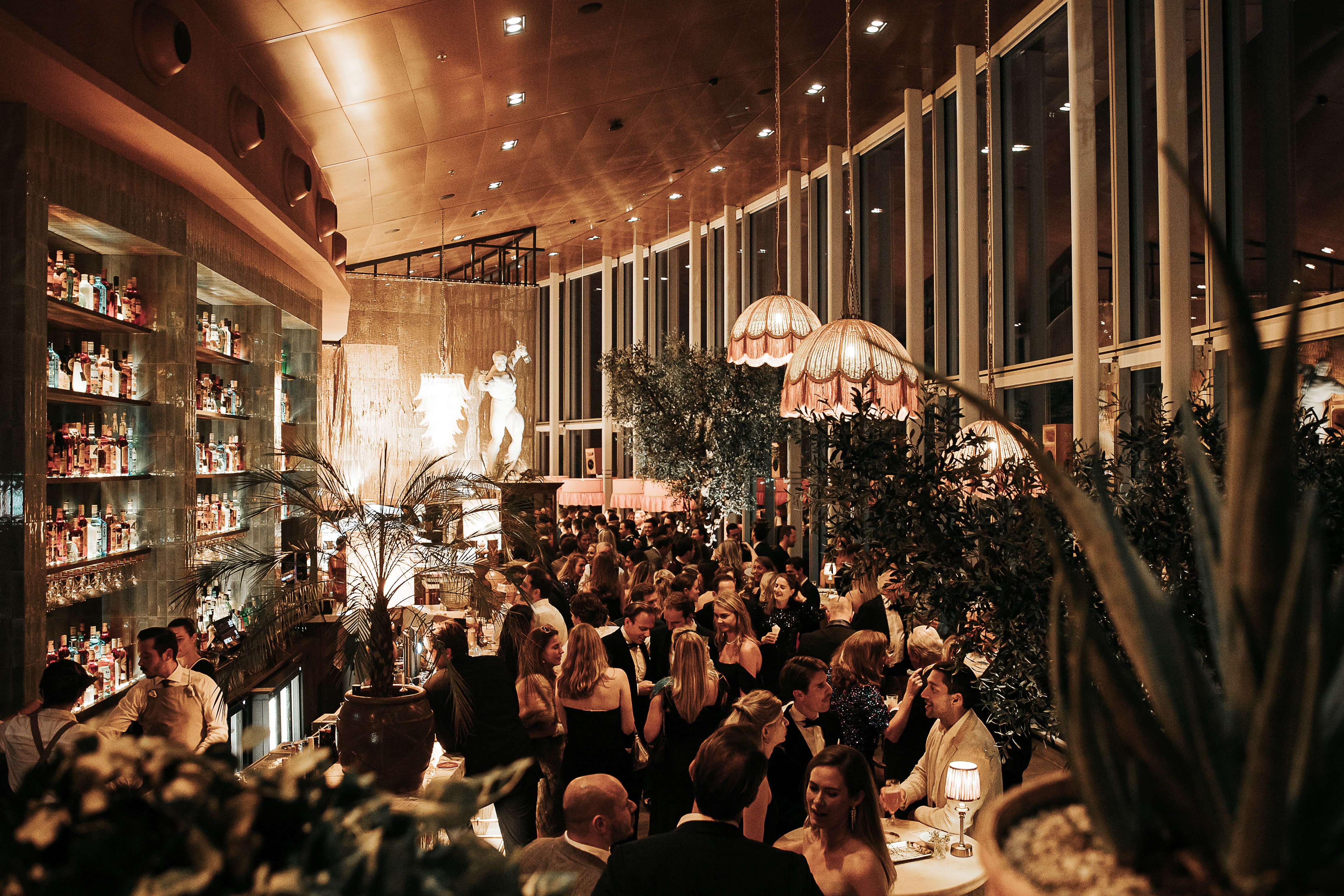 a group of people in a room