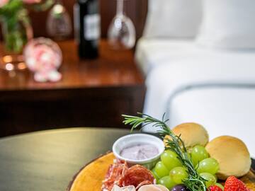 a plate of food on a table