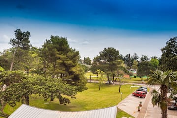 a car parked in a parking lot