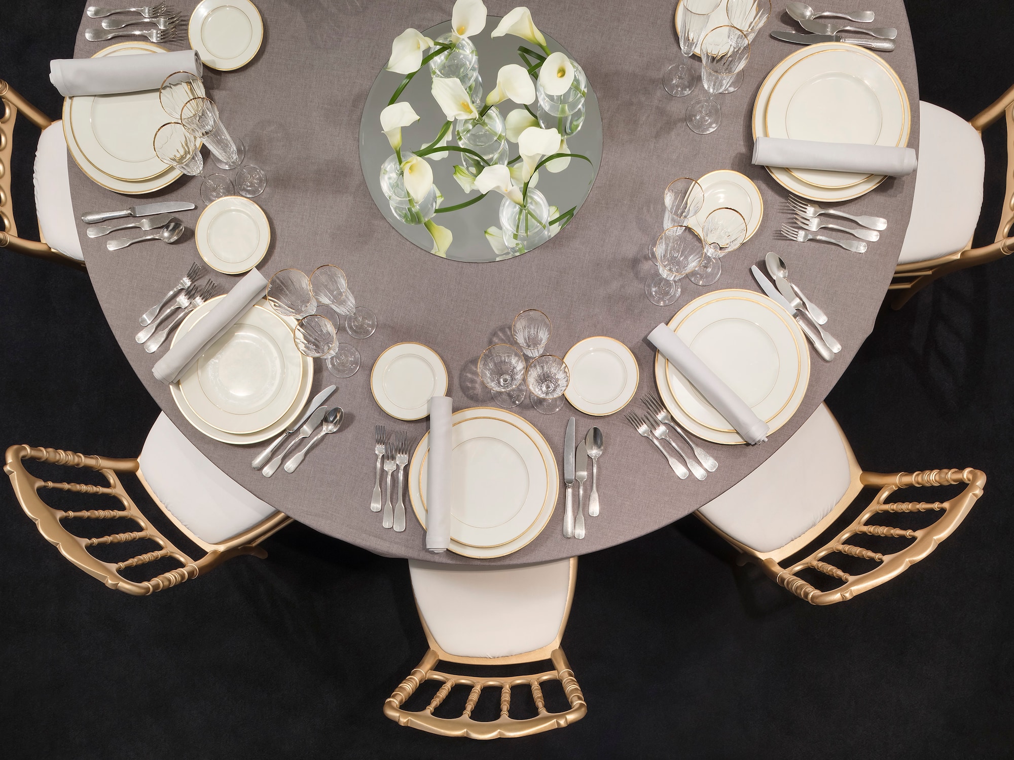 a table set for a dinner party