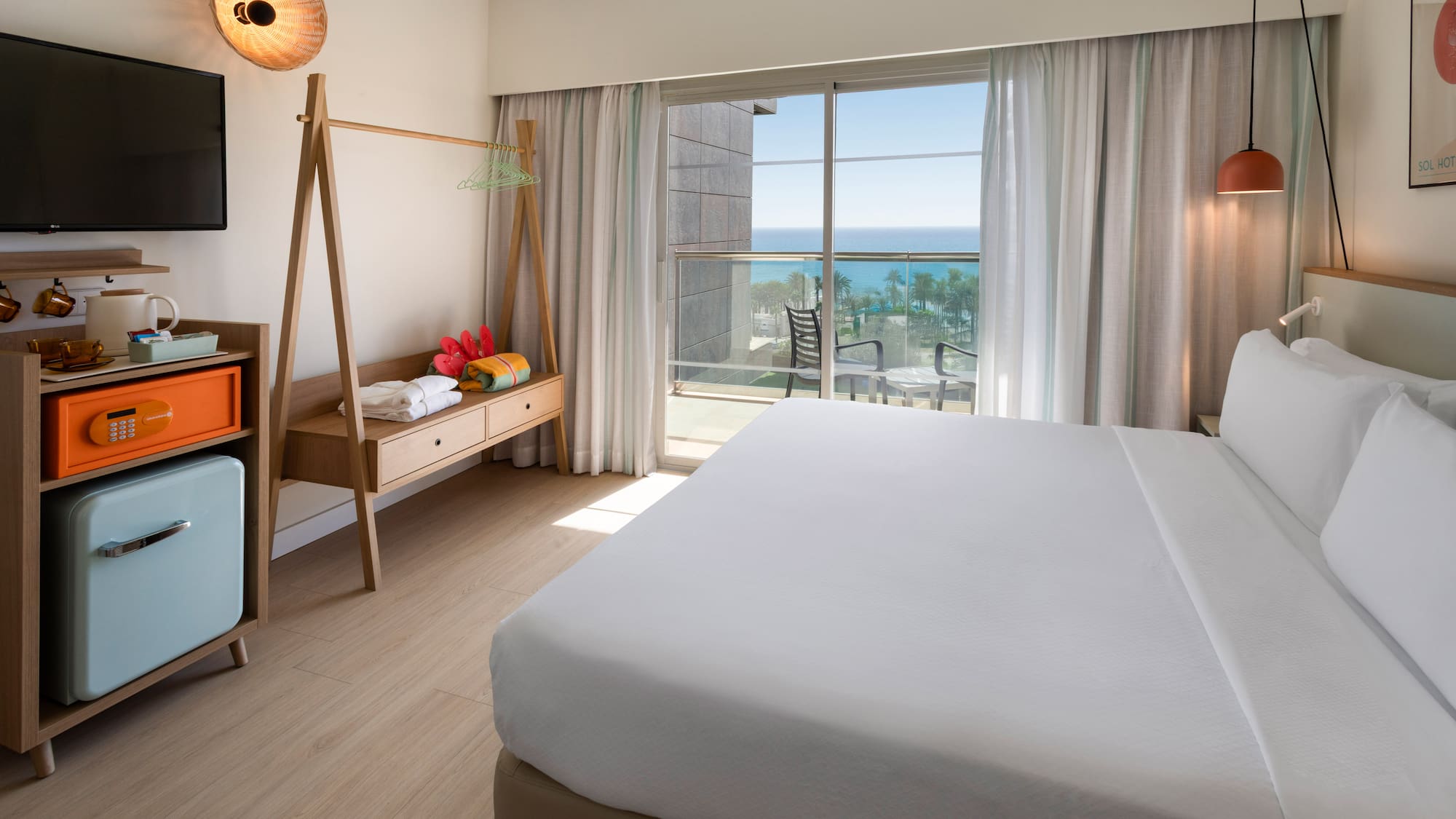 a room with a bed and a window