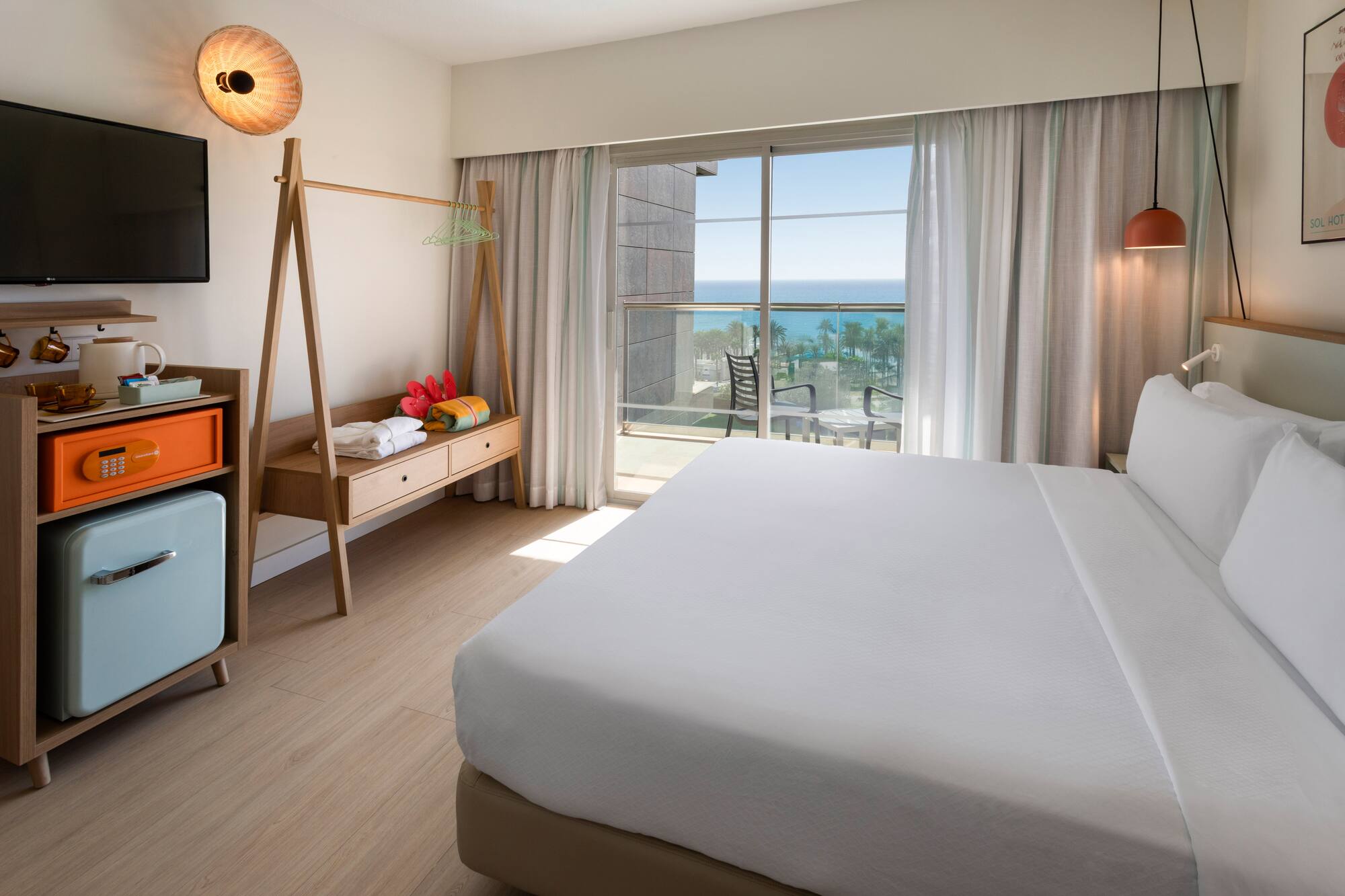 a room with a bed and a window