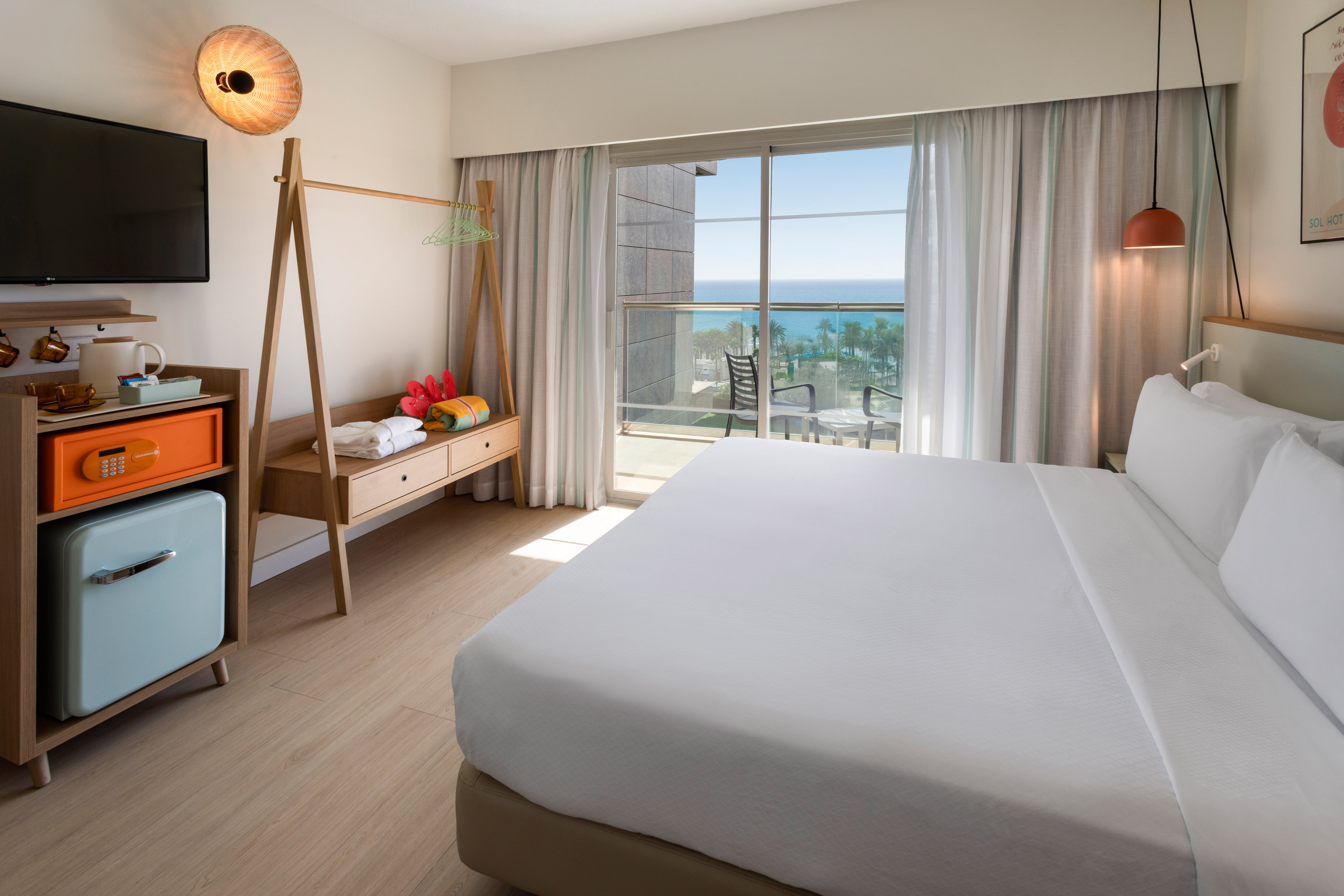 a room with a bed and a window