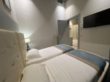 two beds in a room