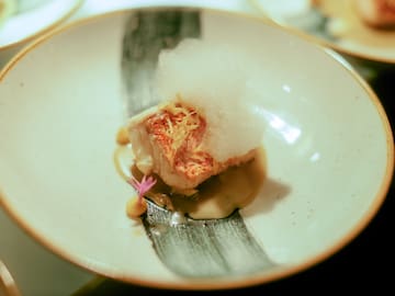 a plate of food on a table