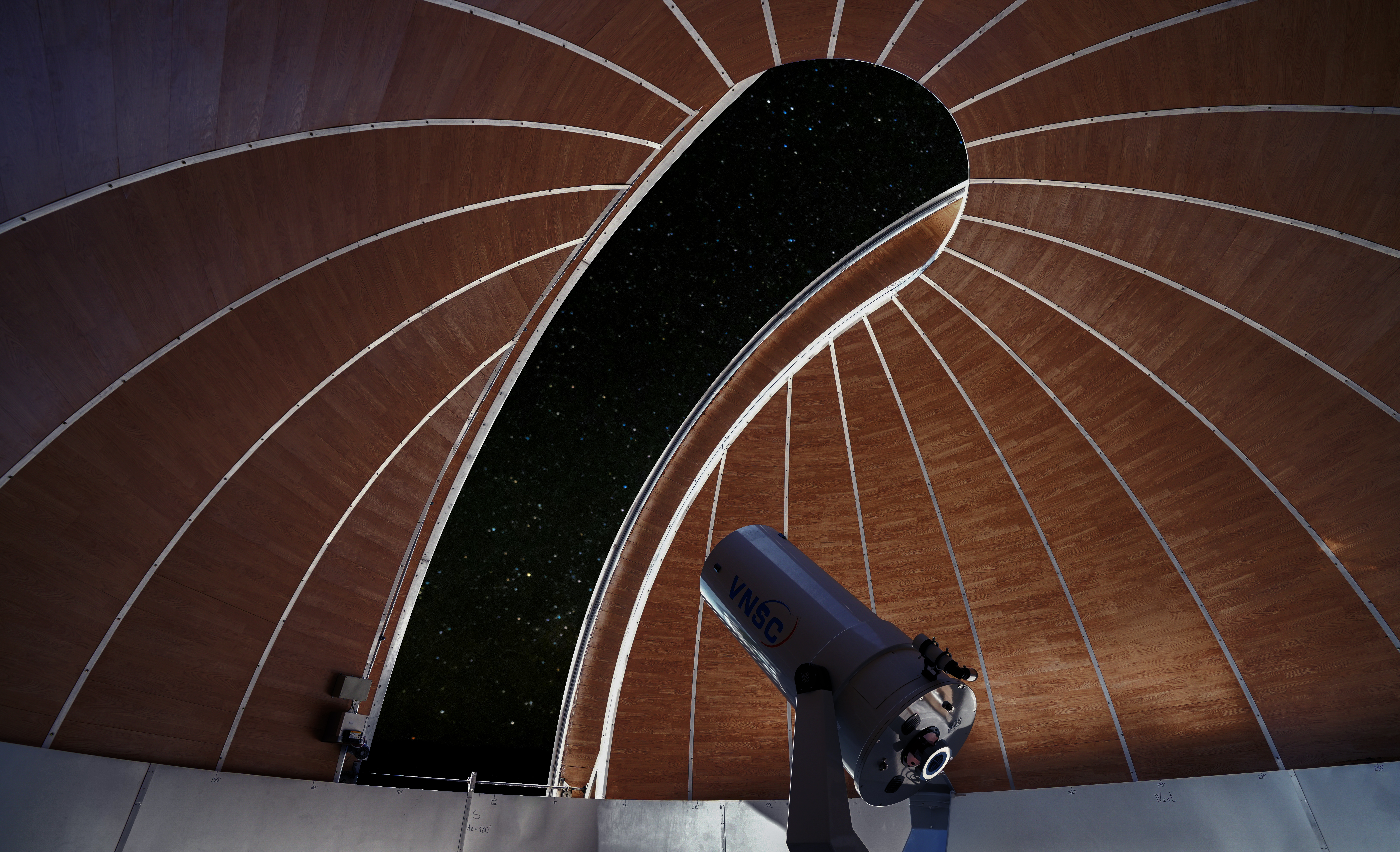a telescope in a dome