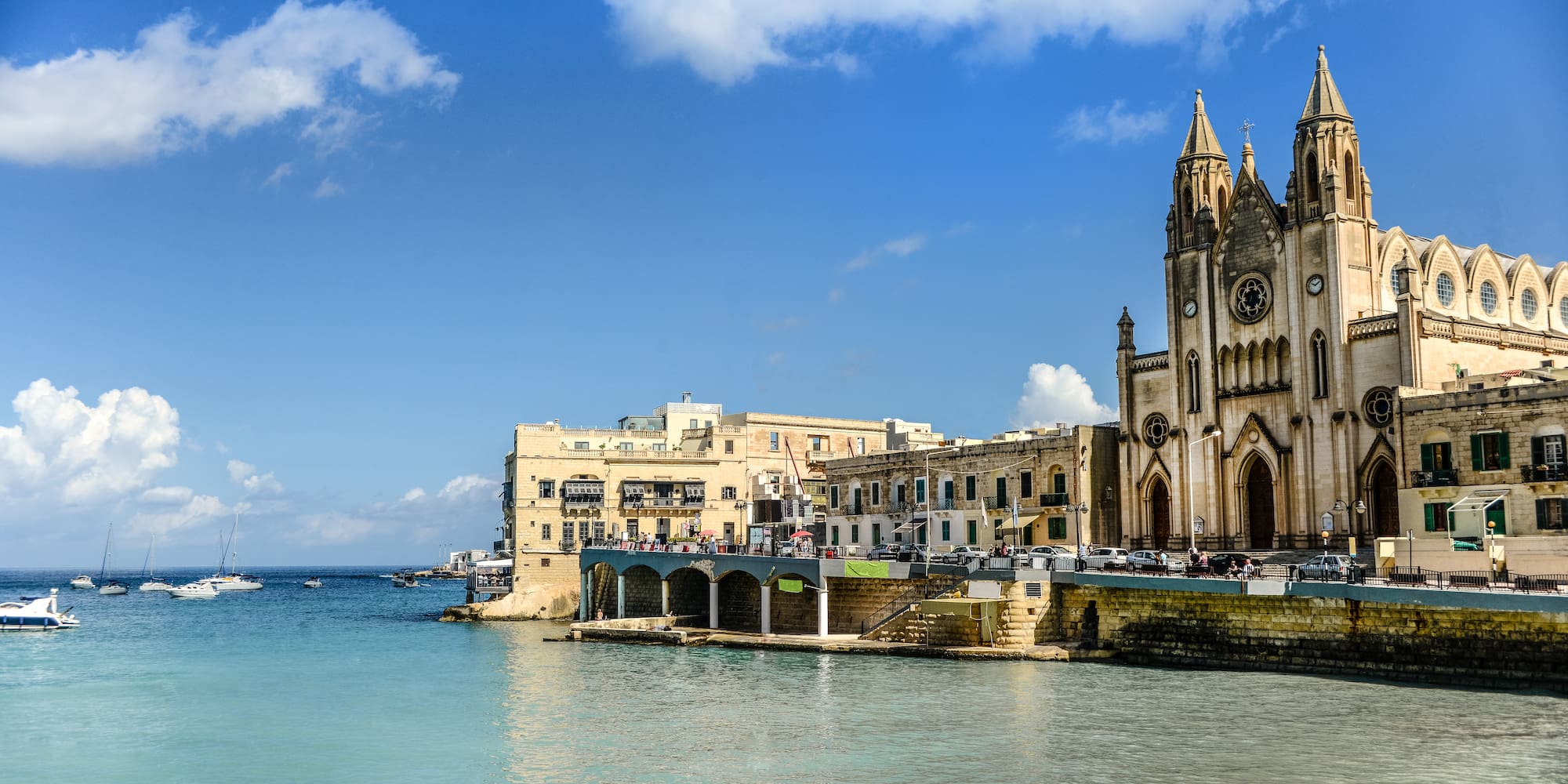 a building next to the water