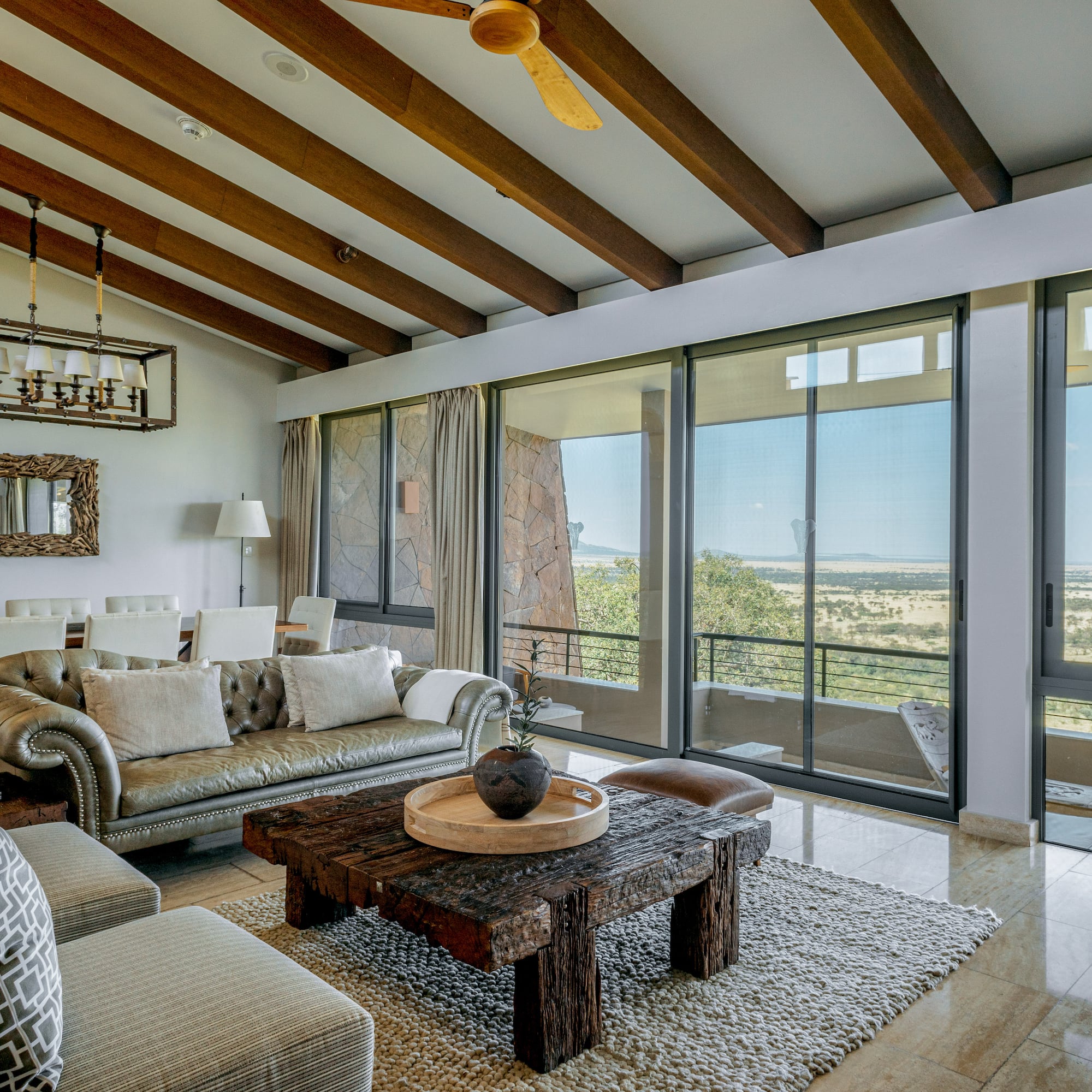 a living room with a couch and a coffee table