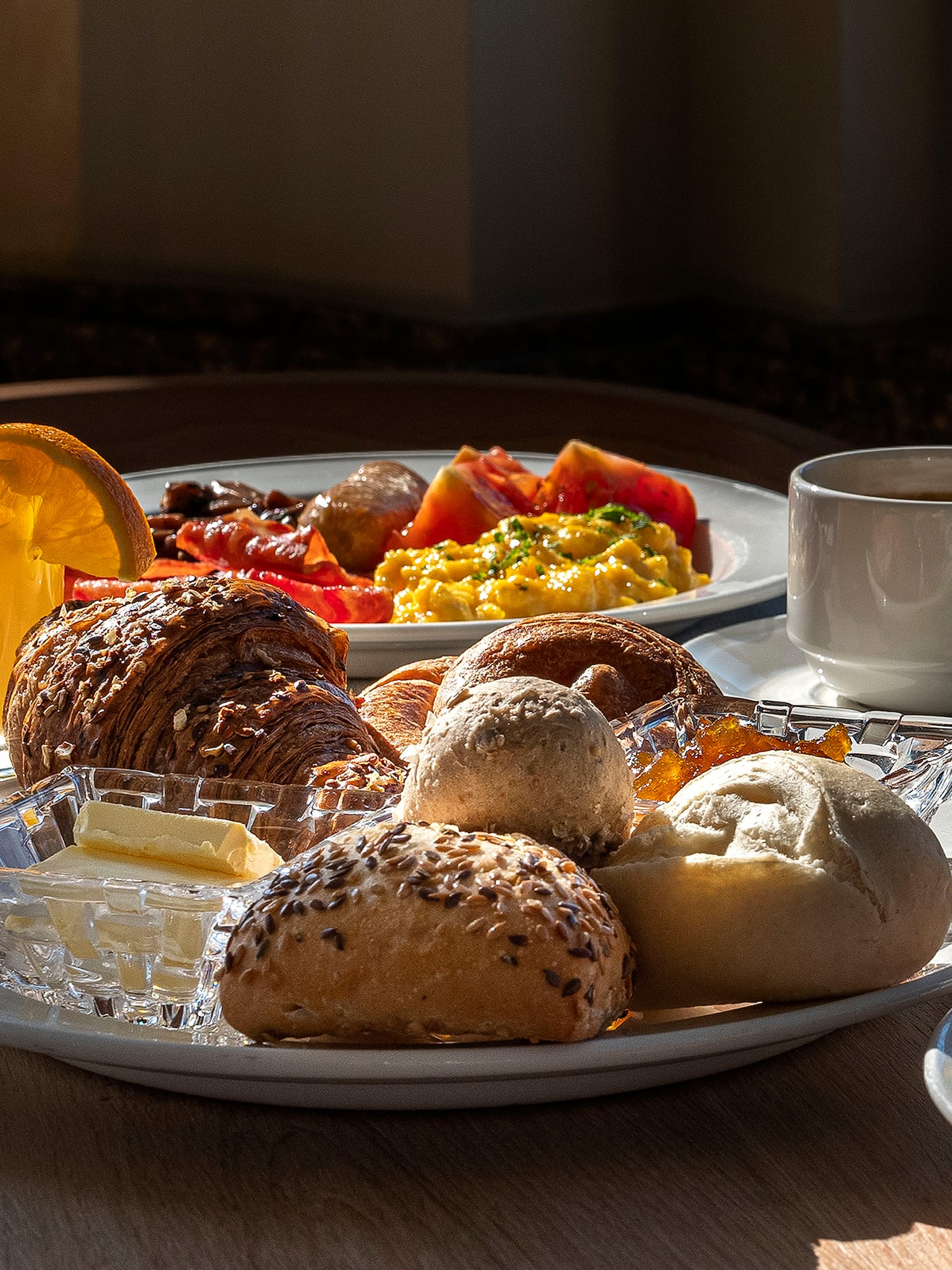 a plate of food on a table