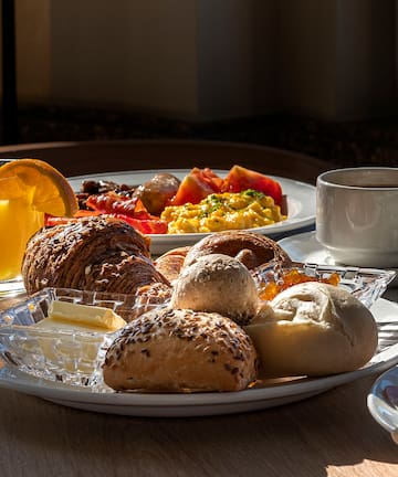 a plate of food on a table