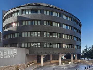 a circular building with many windows