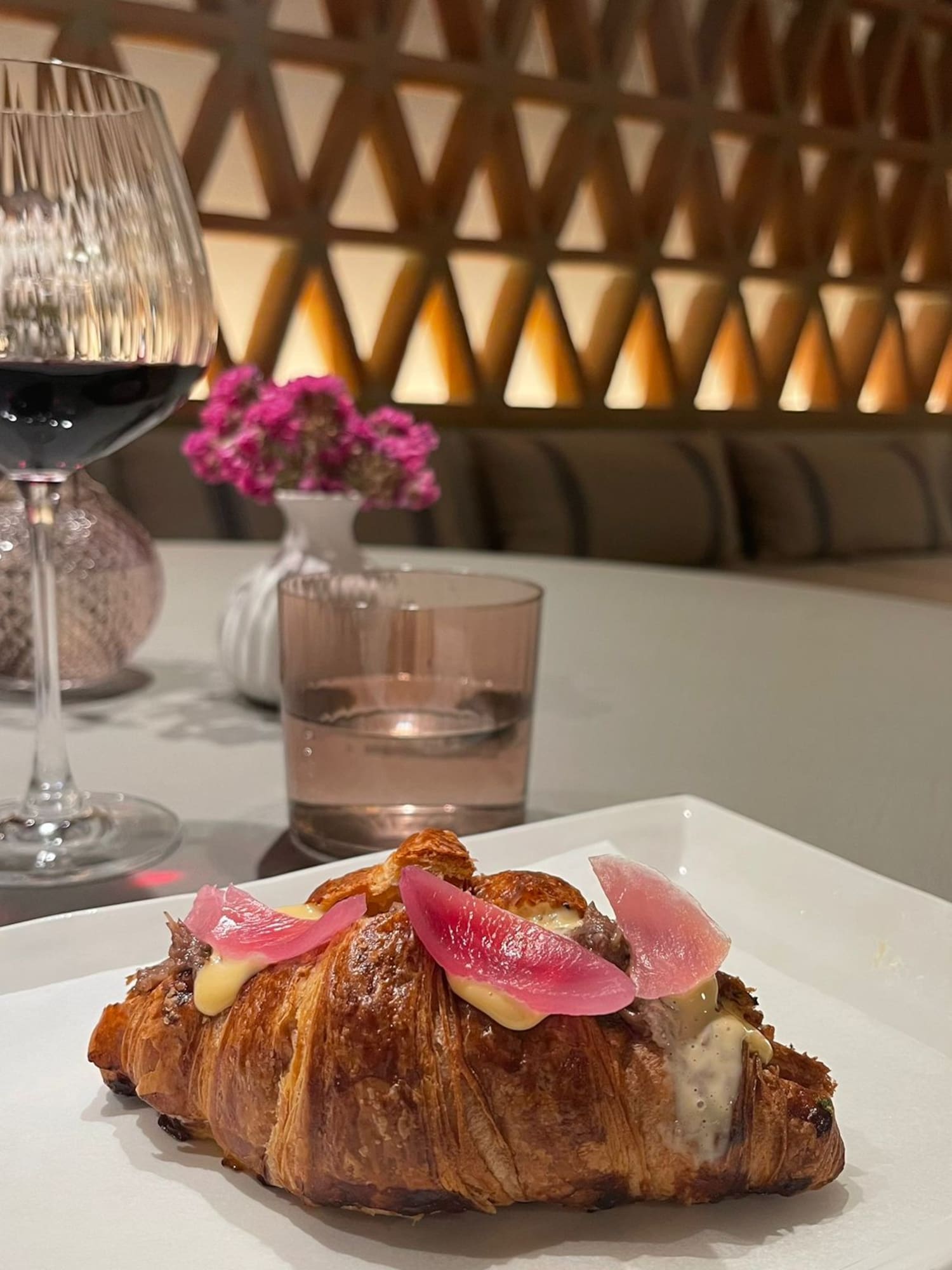 a plate of food on a table