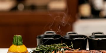 a steak and vegetables on a plate