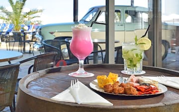 a table with food on it