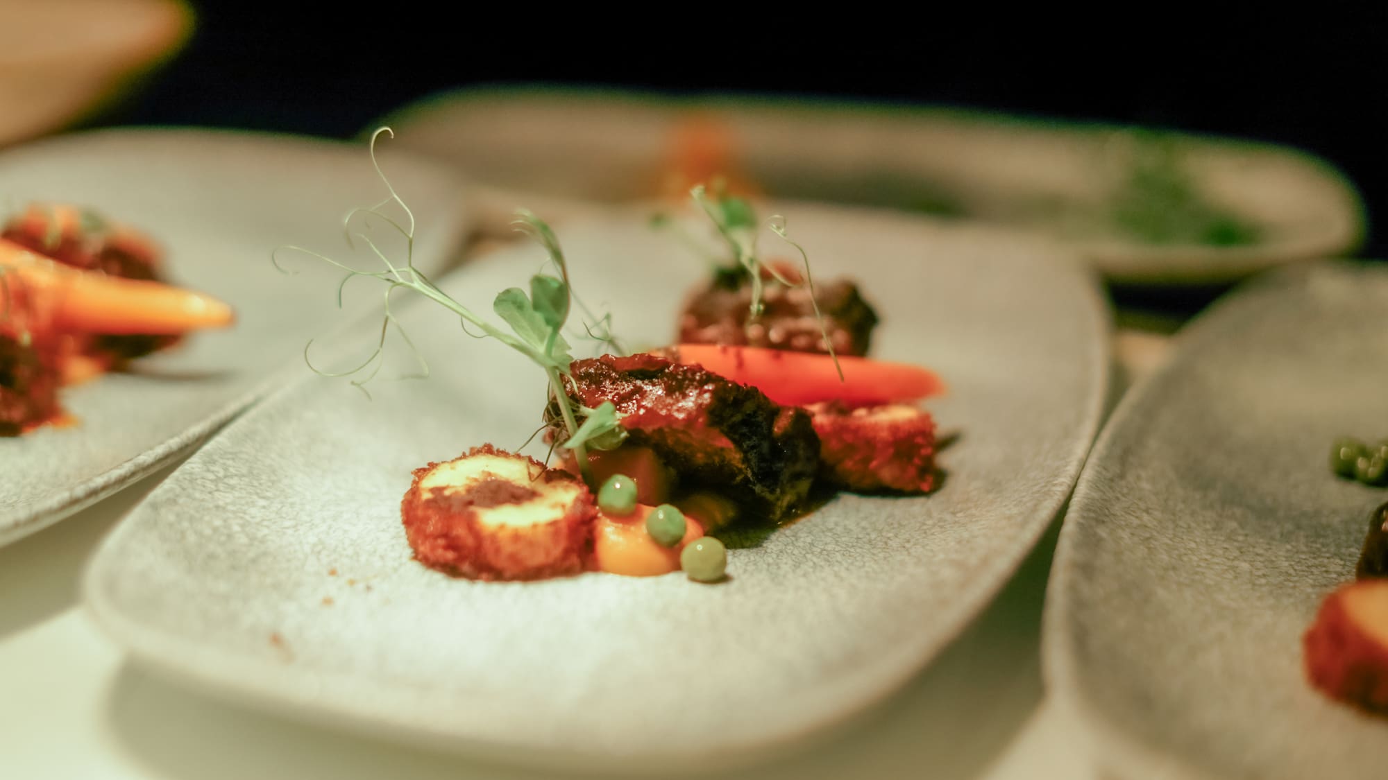 a plate of food on a table