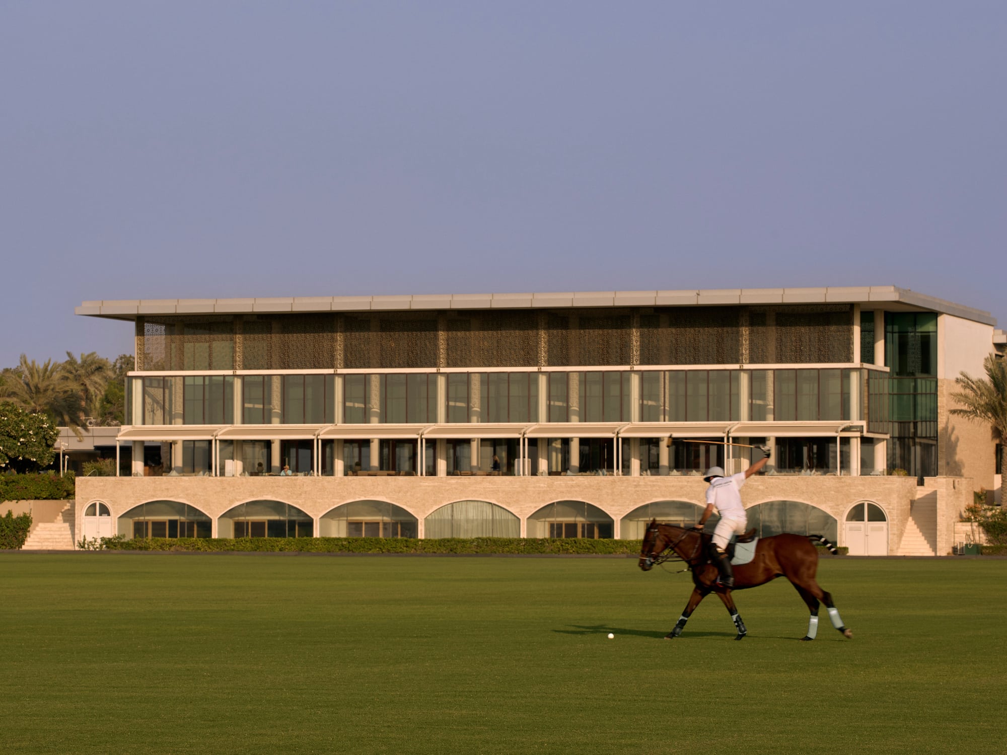 a man on a horse on a field