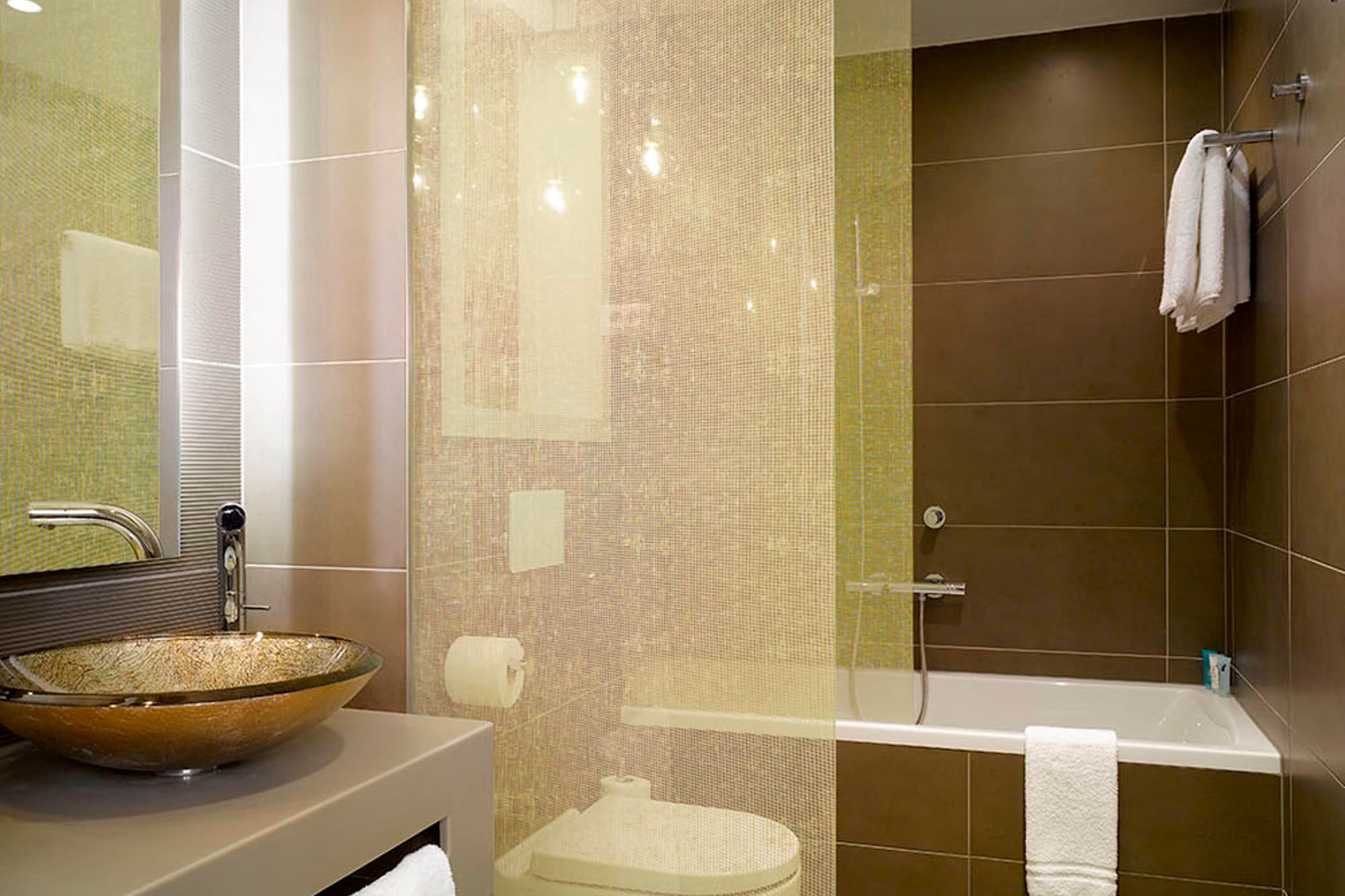 a bathroom with a sink and shower curtain