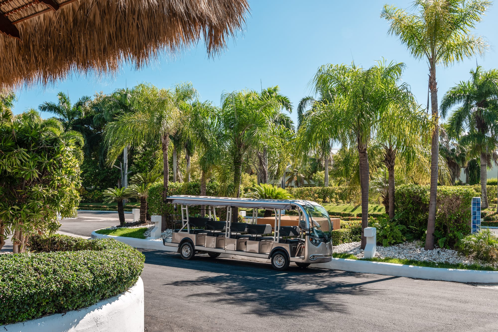 a bus parked on the side of a road