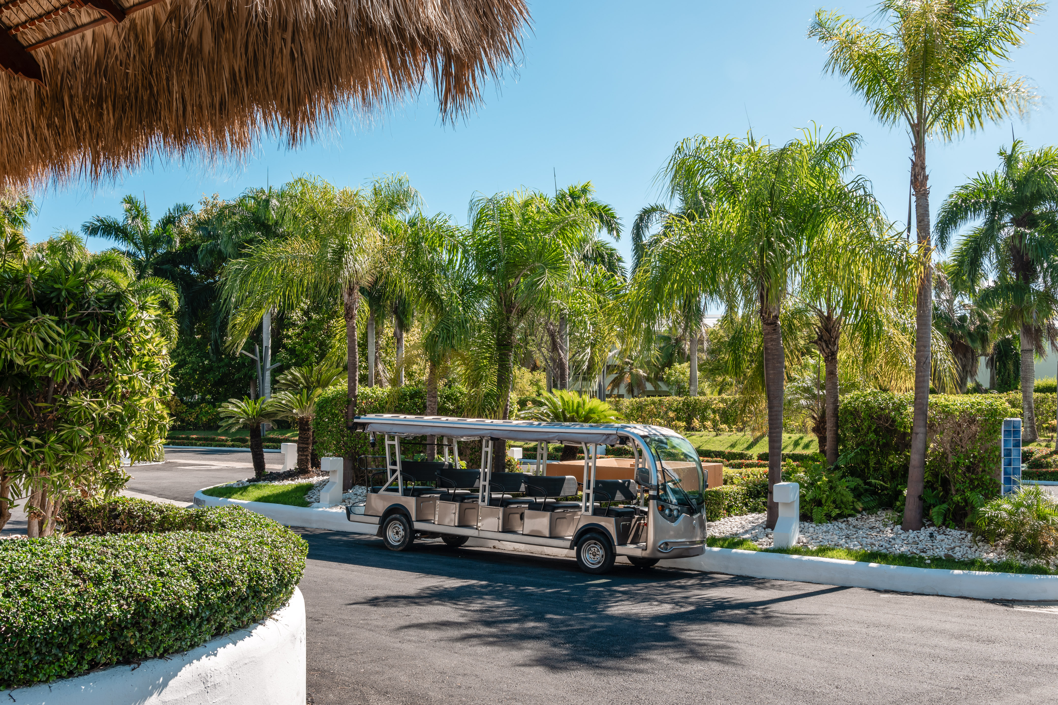a bus parked on the side of a road