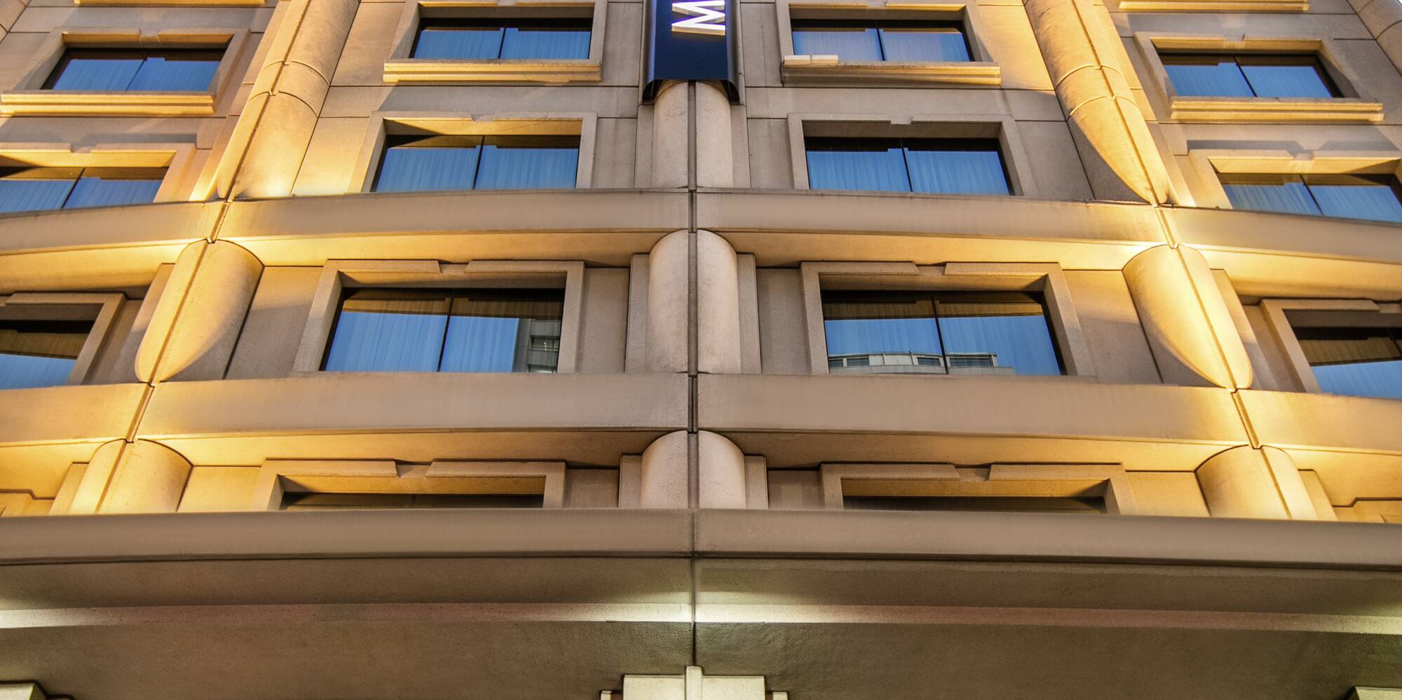 a flag on a building