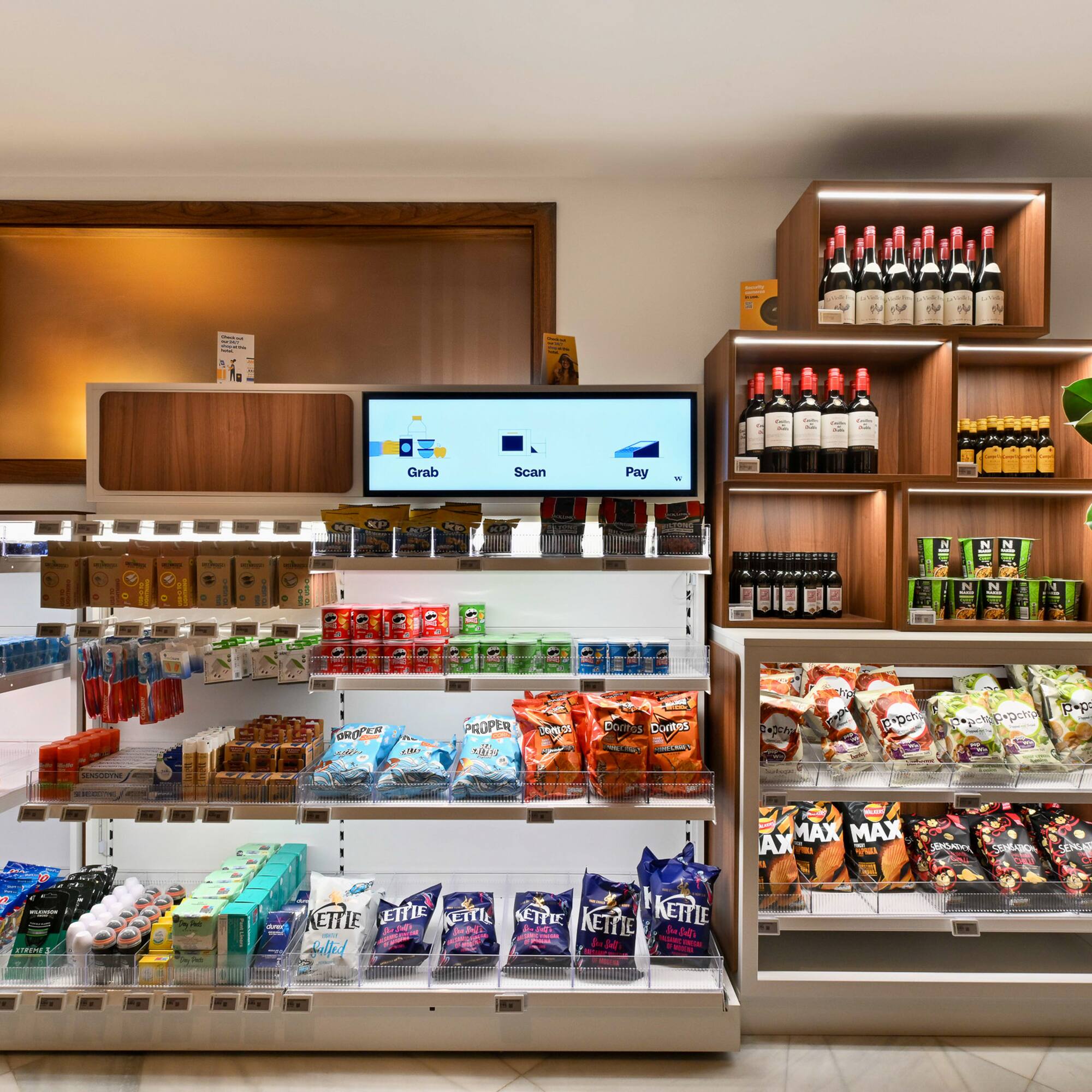 a store with shelves of food and drinks