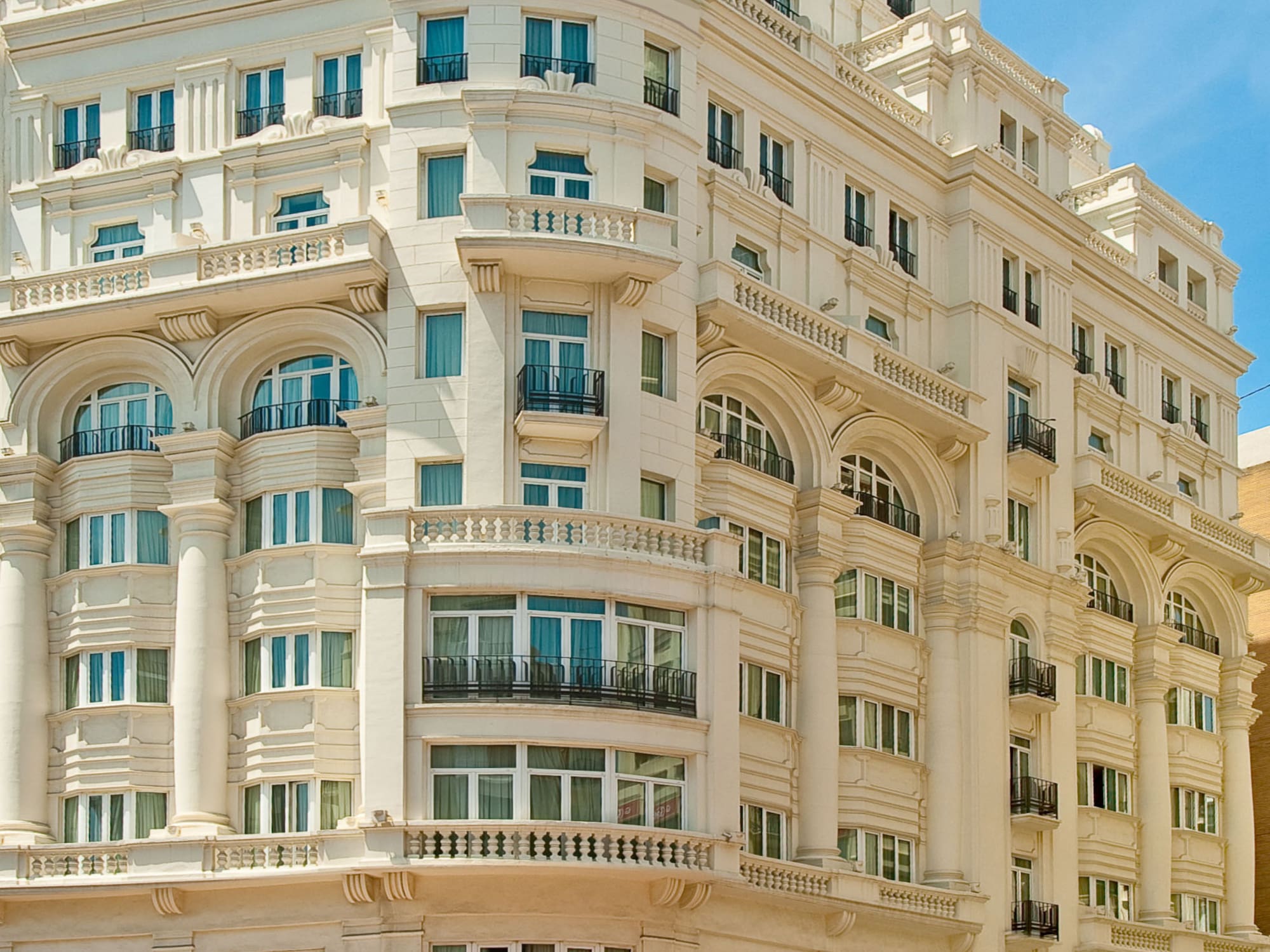 a large white building with many windows
