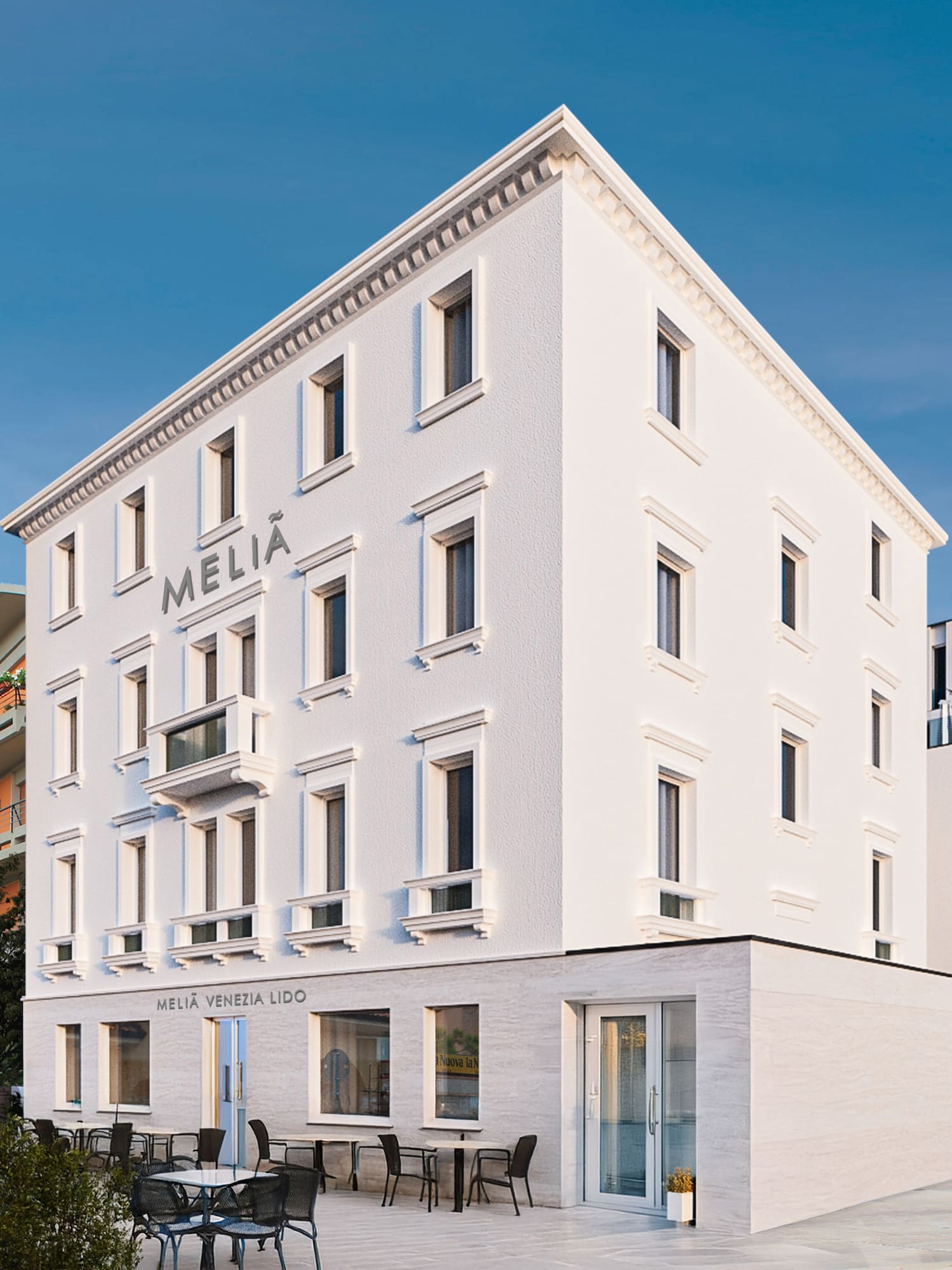 Rockingham Meeting House with a table and chairs.