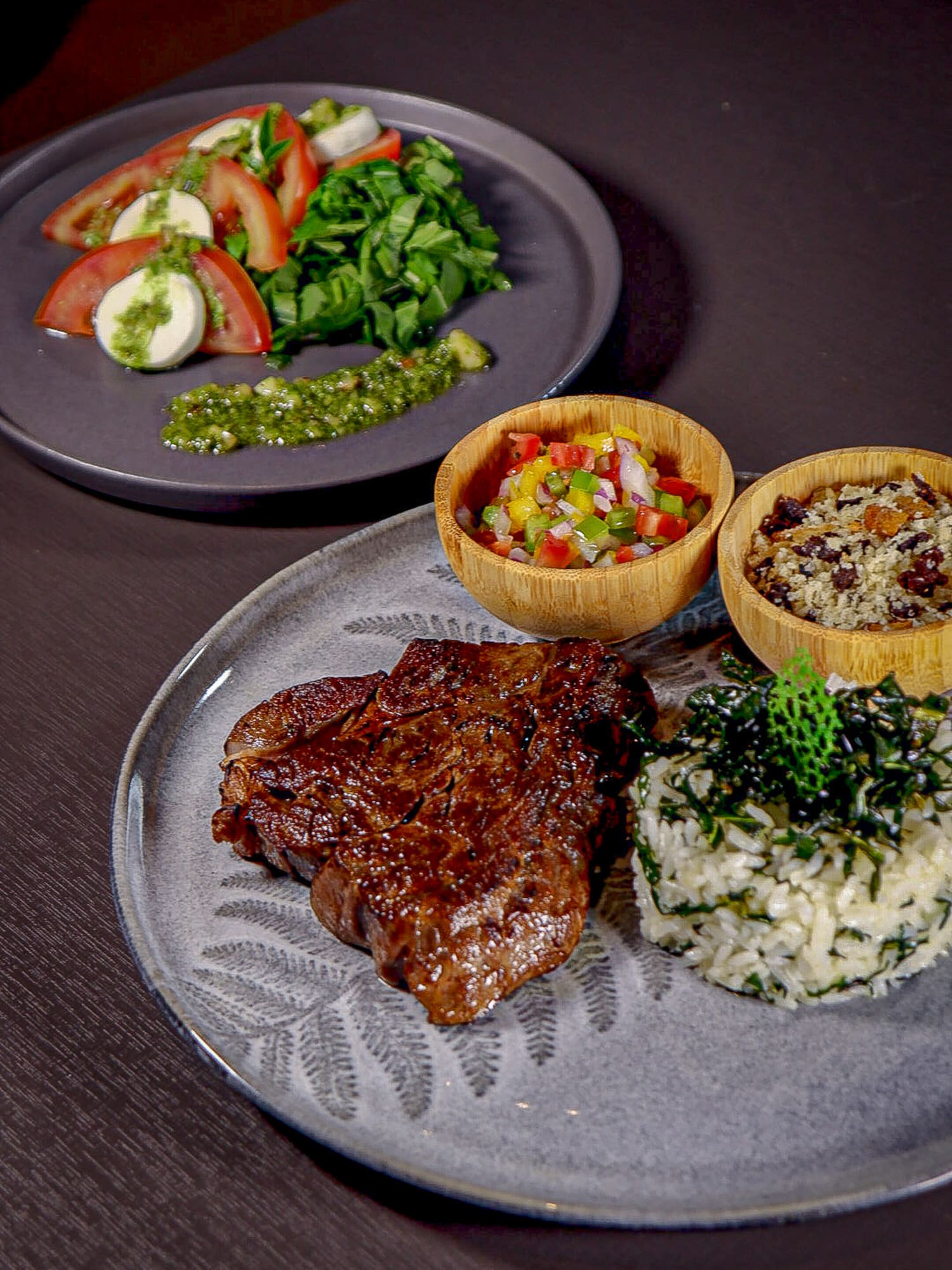 a plate of food on a table