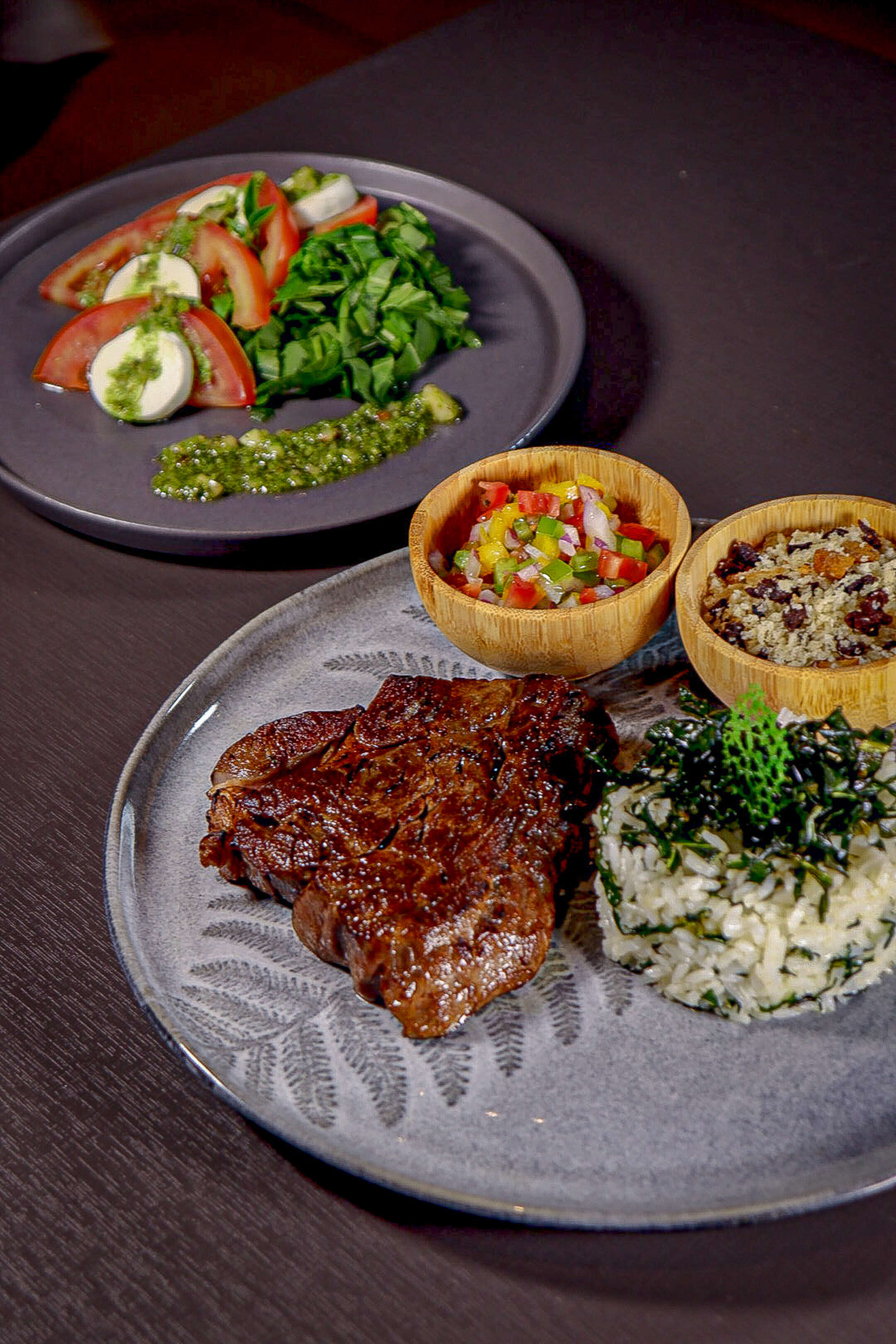 a plate of food on a table