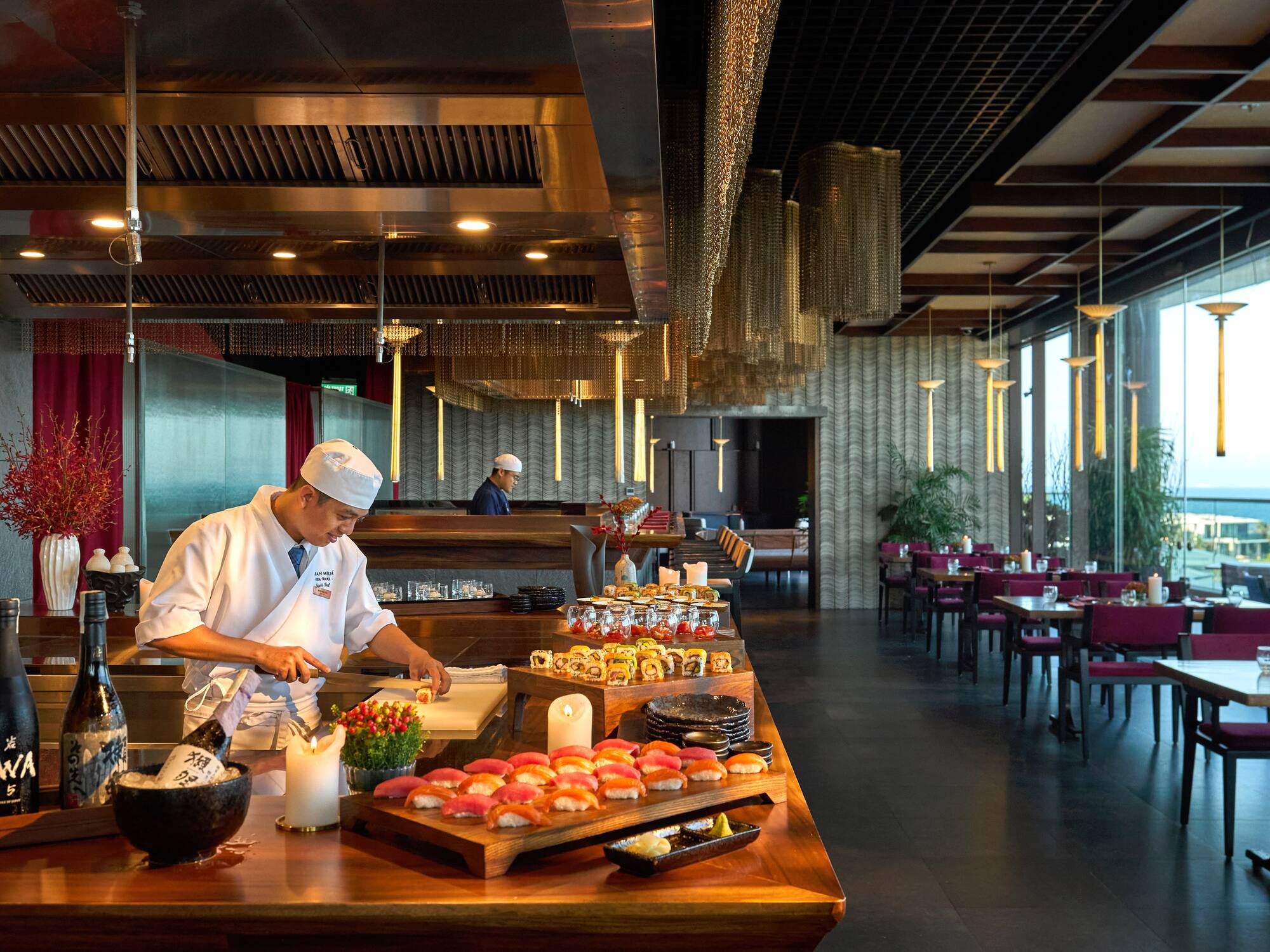 a chef cooking in a restaurant