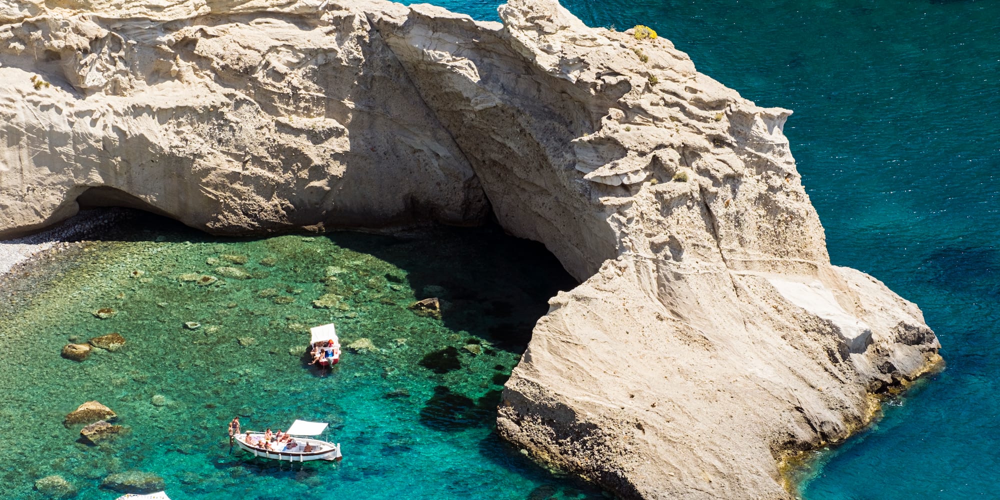 a group of boats in the water