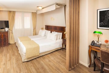 a room with two beds