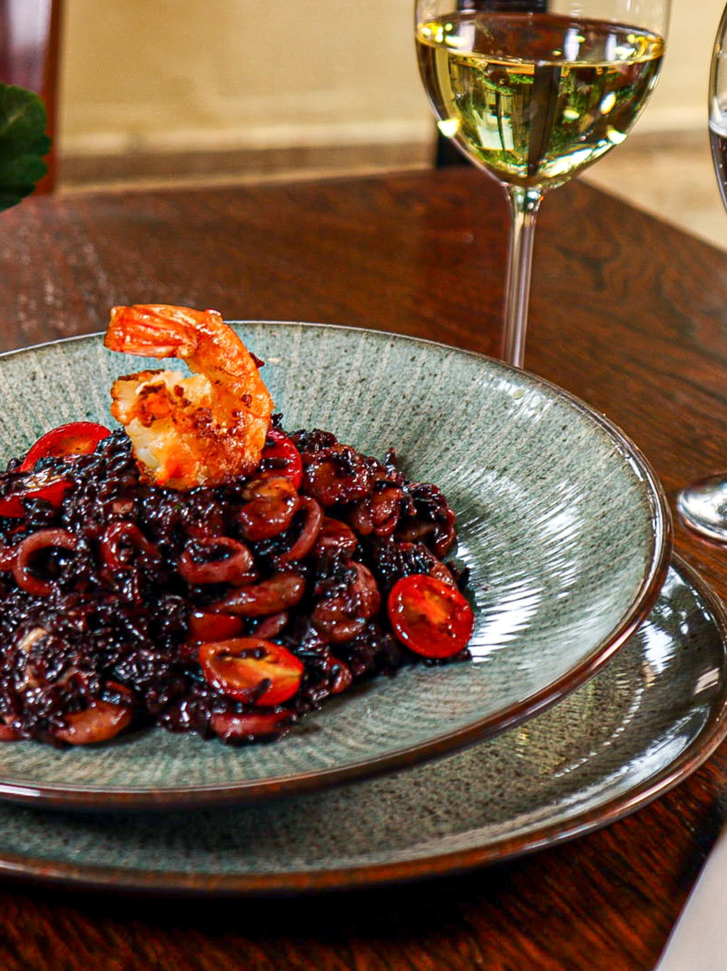 a plate of food on a table