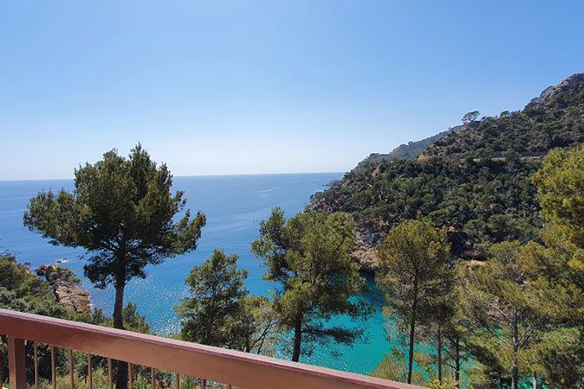 a view of a body of water from a balcony