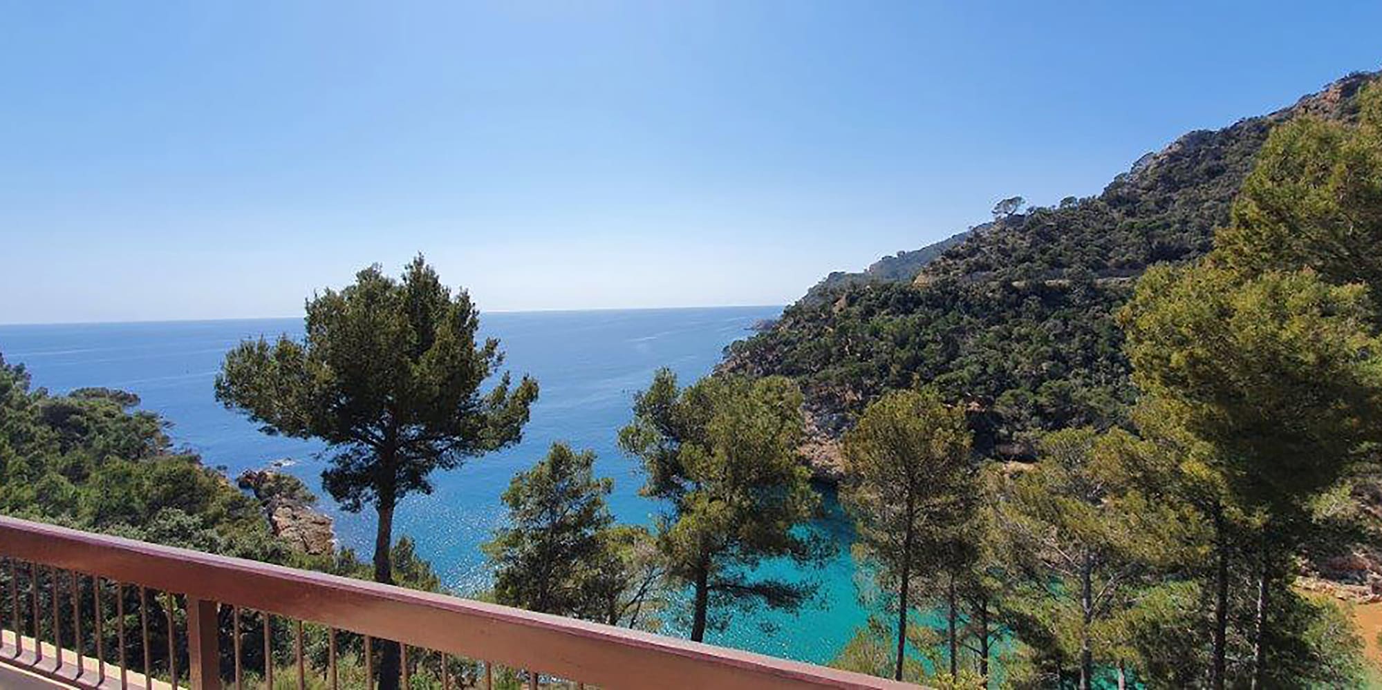 a view of a body of water from a balcony