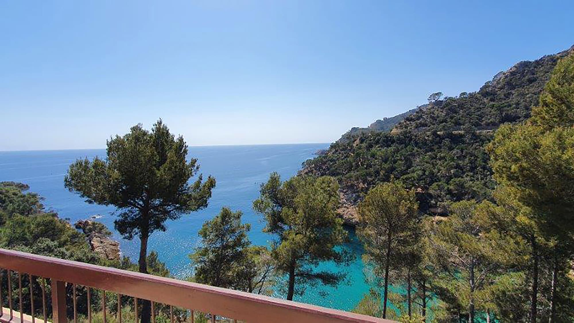 a view of a body of water from a balcony