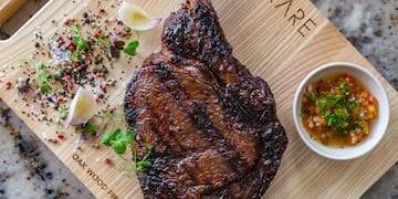 a steak on a cutting board