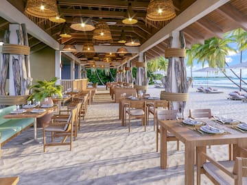 a restaurant on the beach