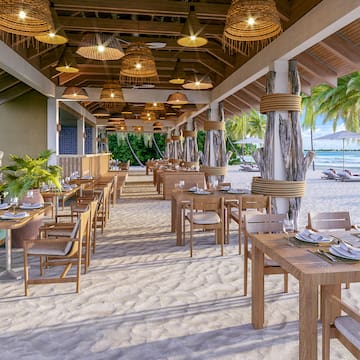 a restaurant on the beach