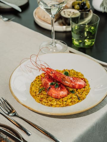 a plate of food on a table