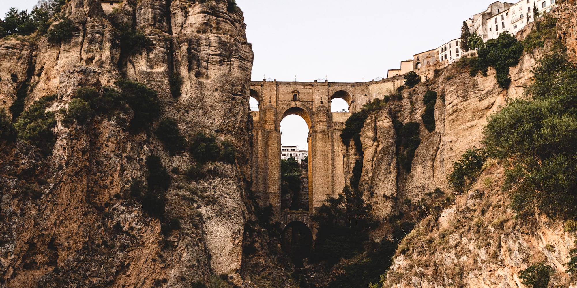a bridge over a cliff