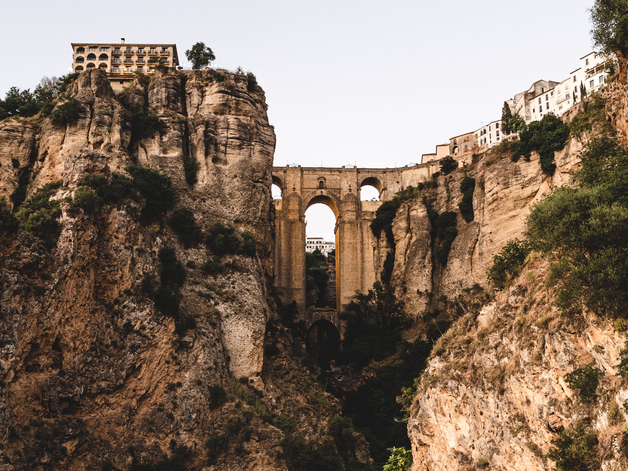 a bridge over a cliff