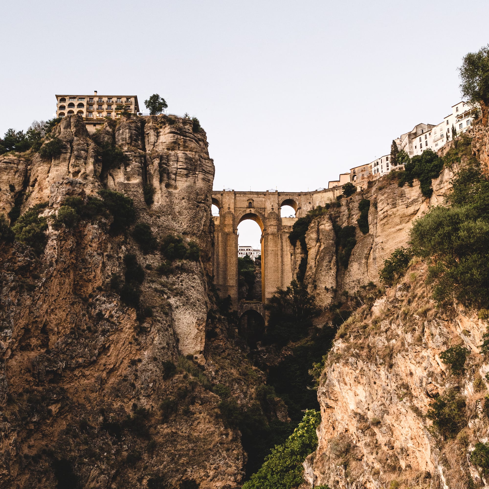a bridge over a cliff